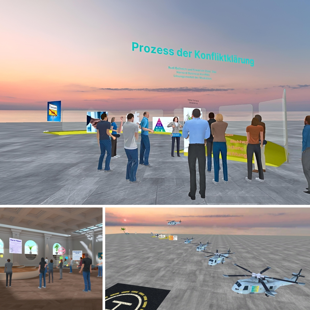 Seminar und Training im immersiven Raum mit Virtual Reality und Petra Isabel Schlerit - VR - Konfliktlösungsprozess, Metaebene